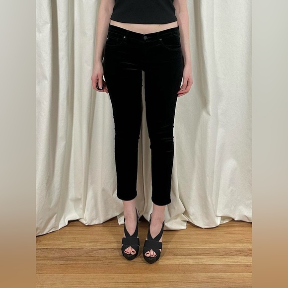 AG Jeans Velvet Low Rise Skinny Jeans - Picture 2 of 8